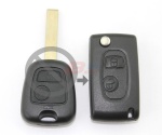 CITROEN 2B FLIP KEY SHELL WITH VA2 BLADE