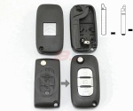 CITROEN 3B FLIP KEY SHELL WITH  BATTERY HOLDER