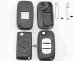 CITROEN 3B FLIP KEY SHELL WITHOUT  BATTERY HOLDER