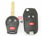 NISSAN 2+1B FLIP KEY SHELL(PEUGEOT STYTLE)