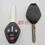 MITSUBISHI 3B+1PANIC REMOTE KEY SHELL(LEFT GROOVE)