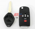 MITSUBISHI 3B+1PANIC  FLIP KEY SHELL