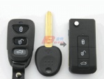 KIA MINI CARENS 3B FLIP KEY SHELL WITH BATTERY HOLDER